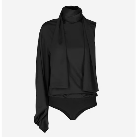 Solace London One Shoulder Bodysuit Blue Sz S - Picture 4 of 5